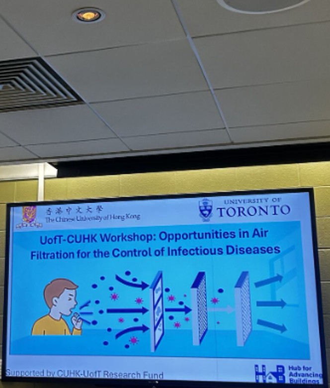 Workshop presentation slide: UofT-CUHK Workshop, Opportunities in Air Filtration for the Control of Infectious Diseases